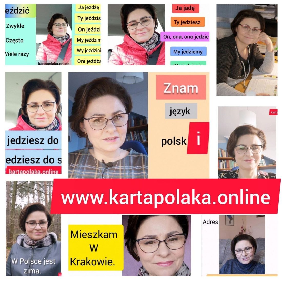 Колаж мініатюр коротких уроків Jolanta з YouTube каналу